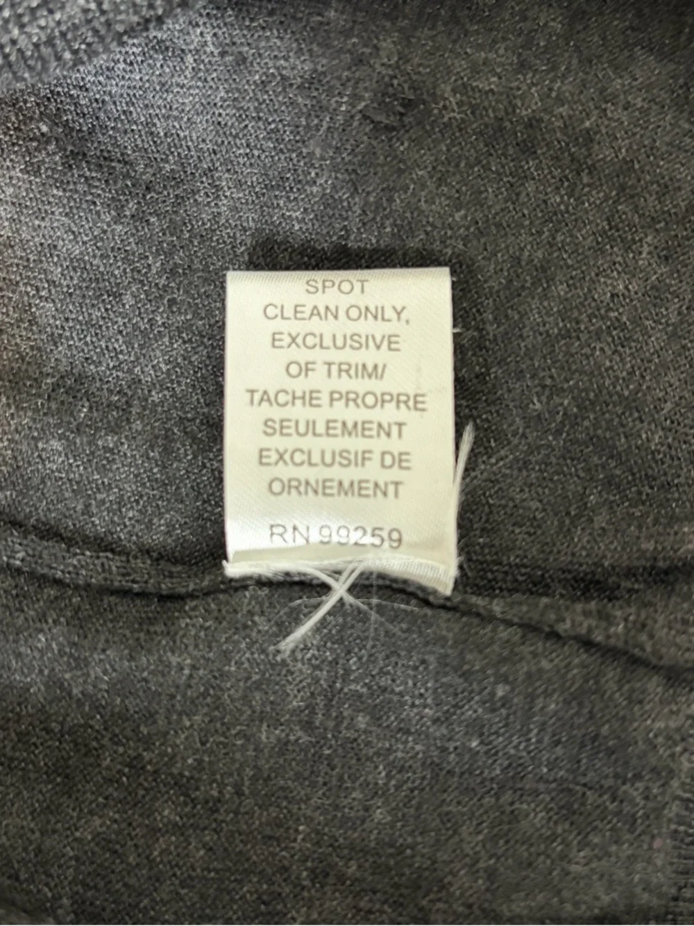 Vera Wang Black Long Sleeve Draped Fringe Top - Picture 7 of 7